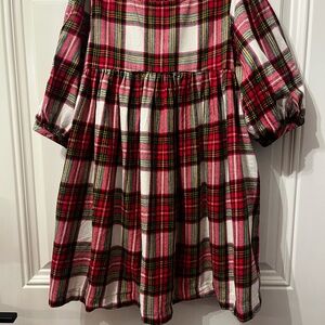 Hanna Andersson Red Green Plaid Cotton Dress